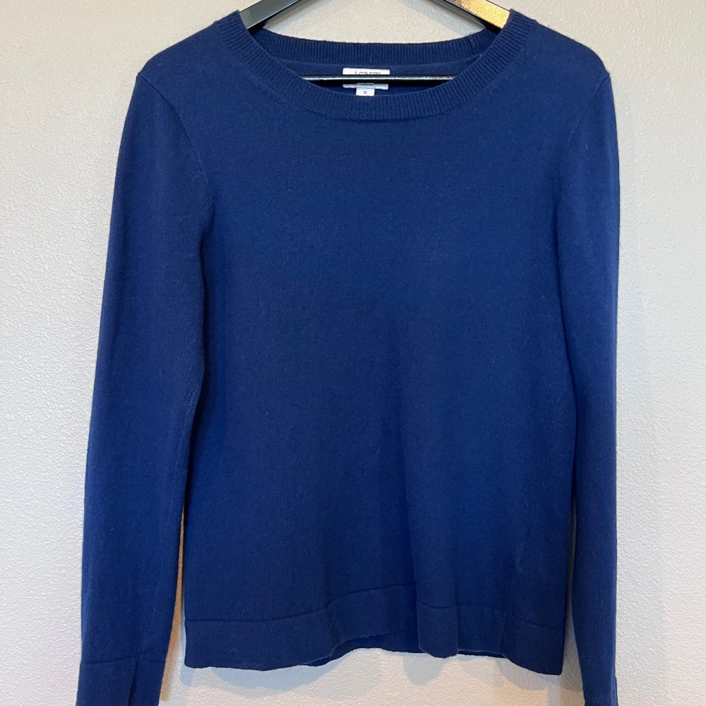 J.Crew Factory - Women's Medium Weight Crew Teddi Sweater - Small - Navy/Blue